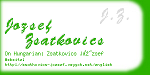 jozsef zsatkovics business card